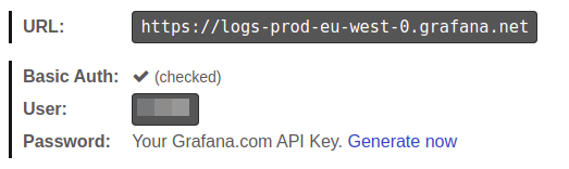 Grafana Cloud API key