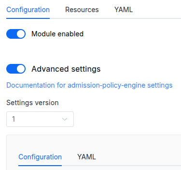 Module Setup Interface