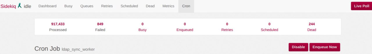 Ldap sync worker UI