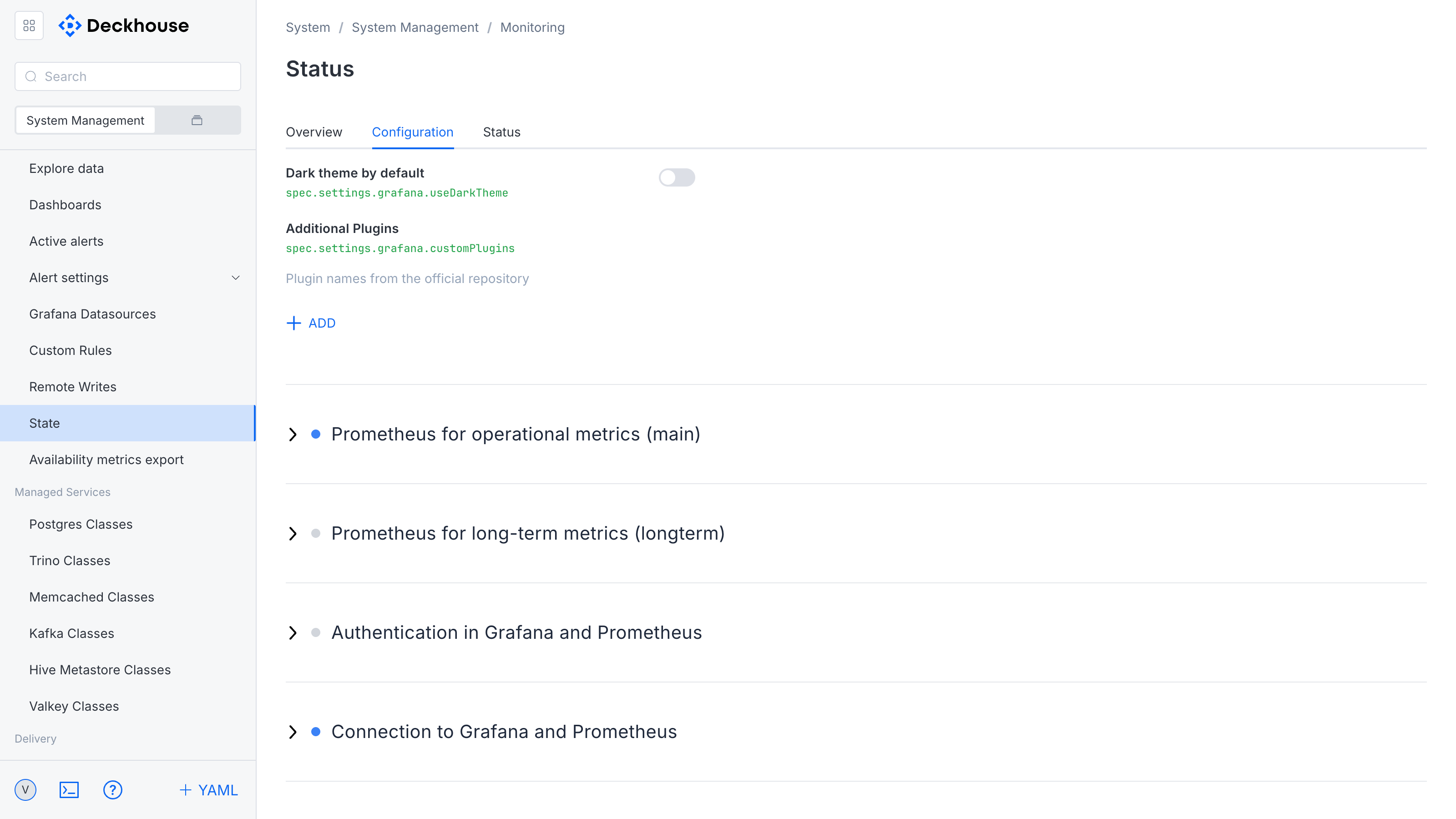 "Configuration" tab