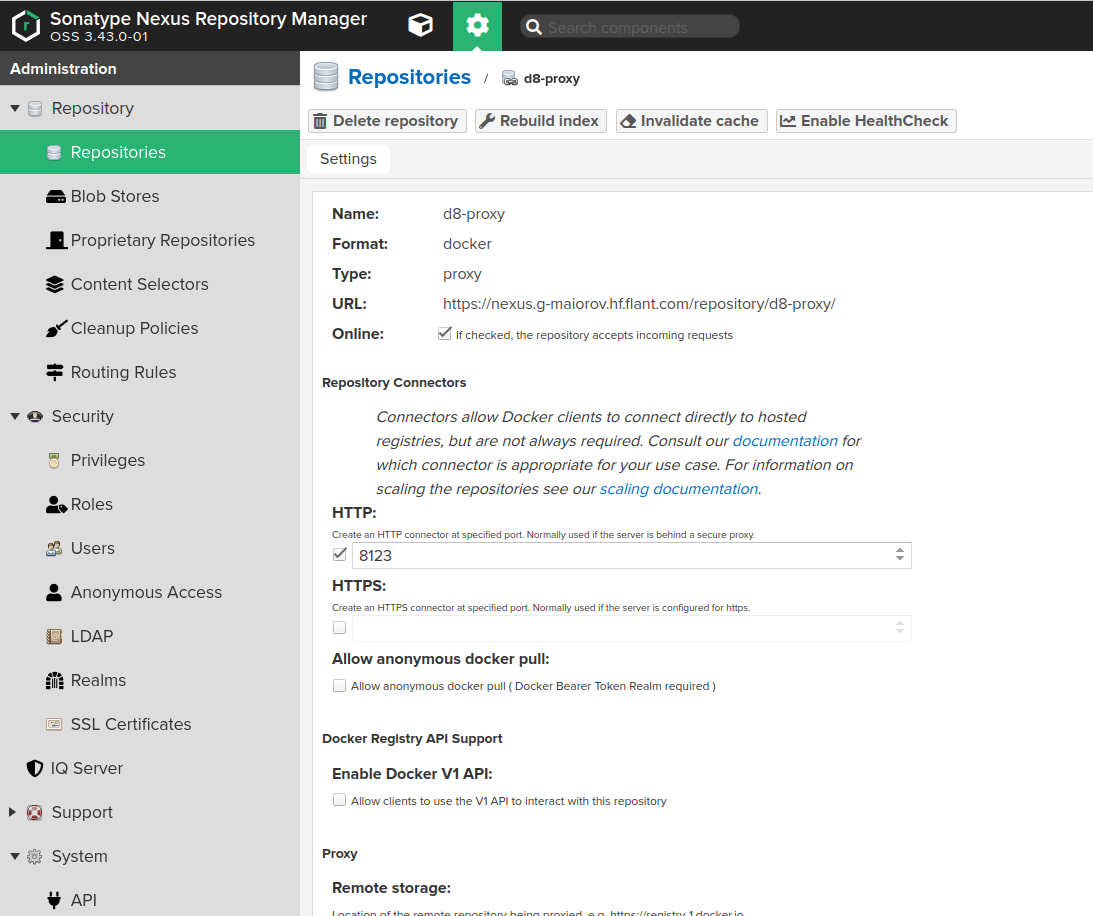 Example repository settings 1