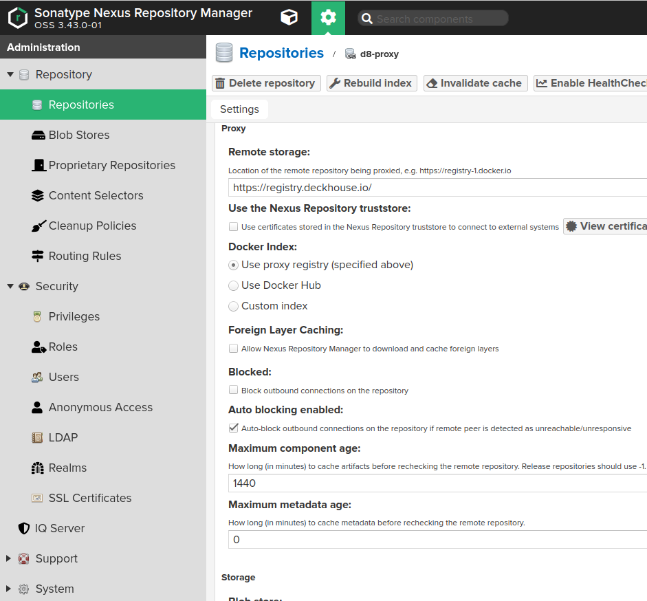 Example repository settings 2