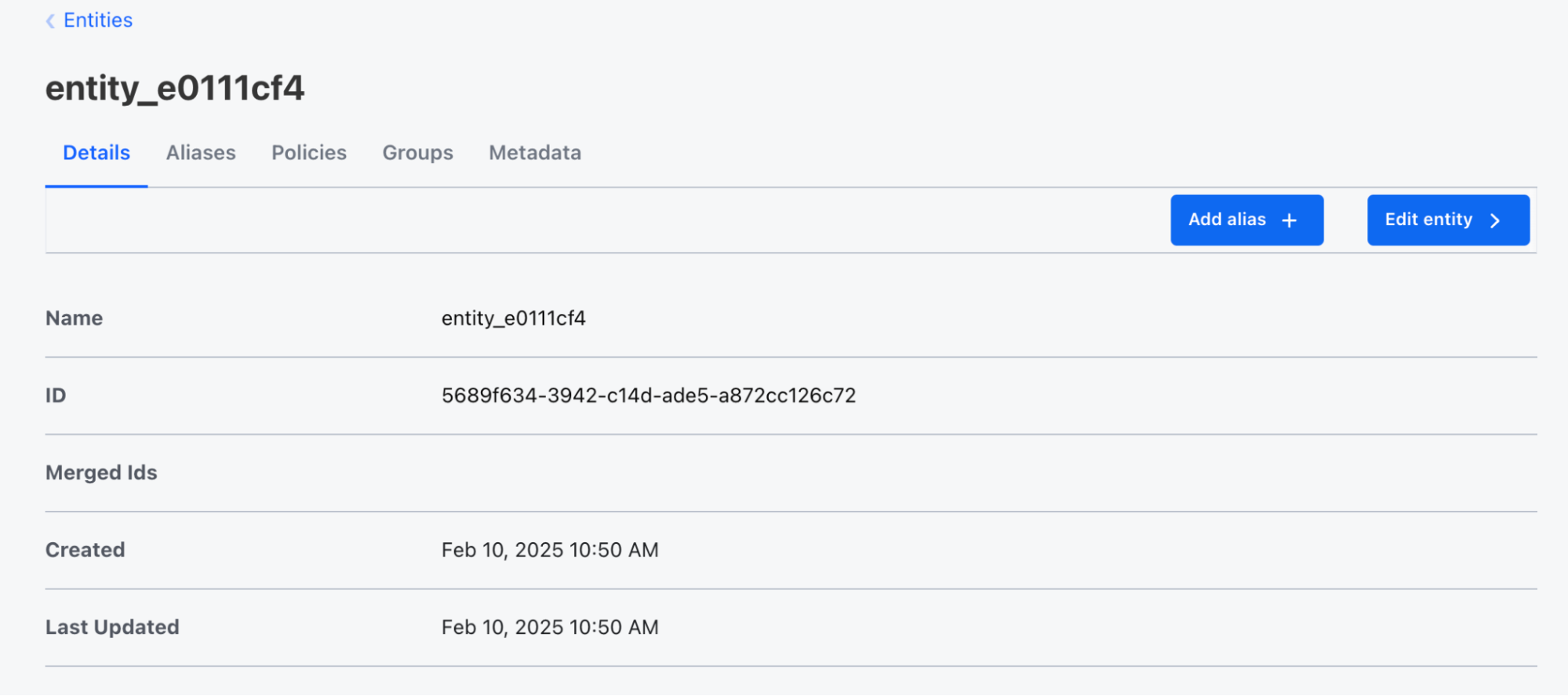 Info entities